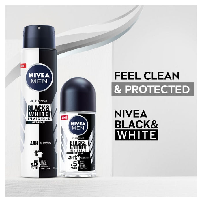 Nivea Men Black & White Original Anti-Perspirant Roll-On 50ml Nivea