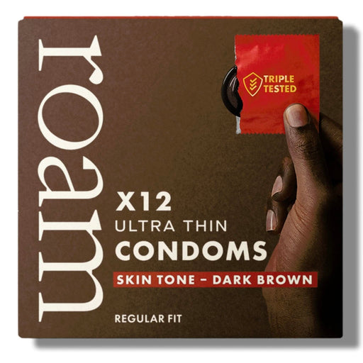 Roam Skin Tone Condoms - 12x Dark Brown