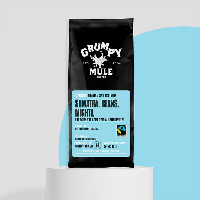 Grumpy Mule Organic Fair Trade Sumatra Beans 227g