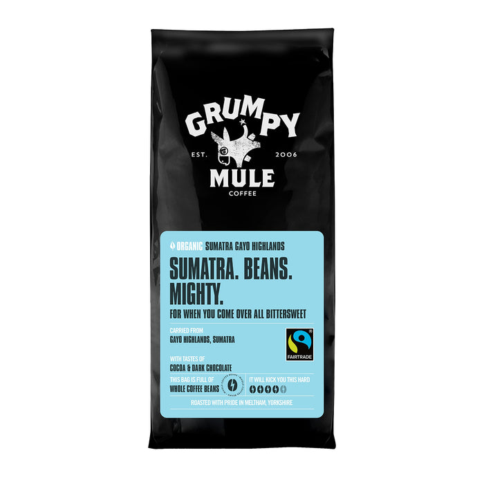 Grumpy Mule Organic Fair Trade Sumatra Beans 227g