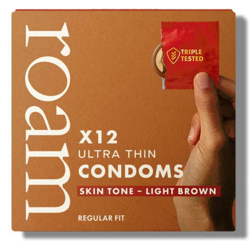 Roam Skin Tone Condoms - 12x Light Brown