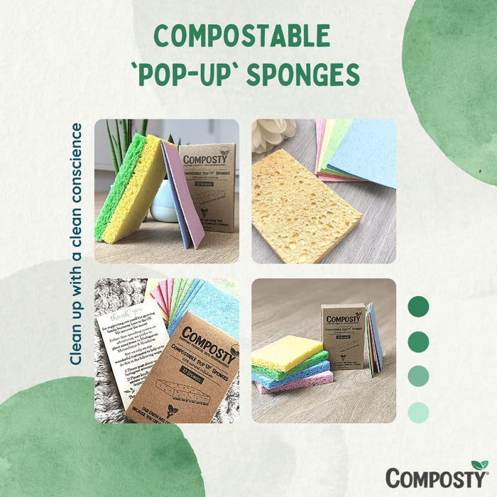Composty Magic 'Pop-Up' Sponges 6pc