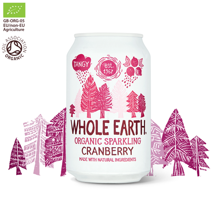 Whole Earth Lightly Sparkling Organic Cranberry 330ml