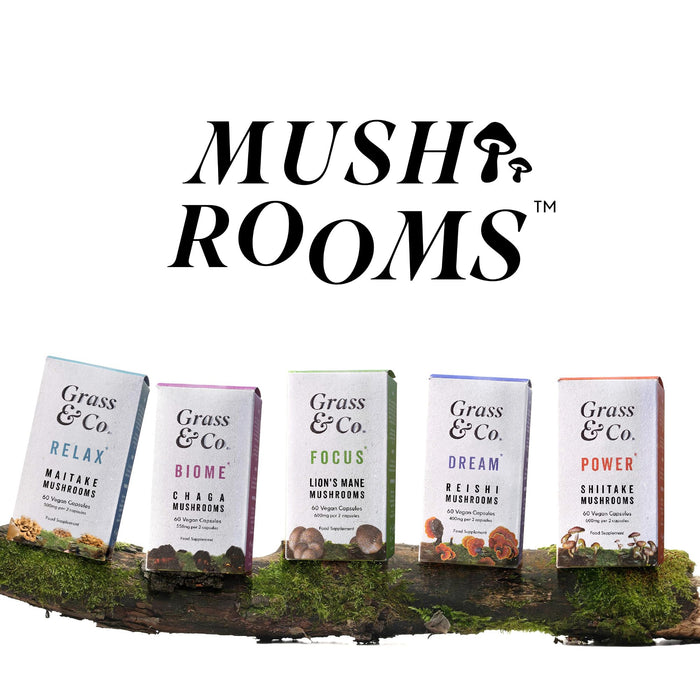 Grass & Co Biome Mushrooms Powder Turmeric Ginger 100g