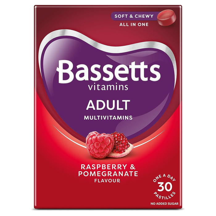 Bassett's Multi-Vitamin Pastilles Adult Raspberry and Pomegranate