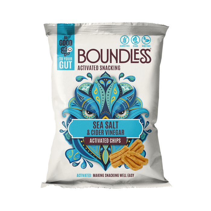 Boundless Activated Chips 10x80g Sea Salt and Cider Vinegar