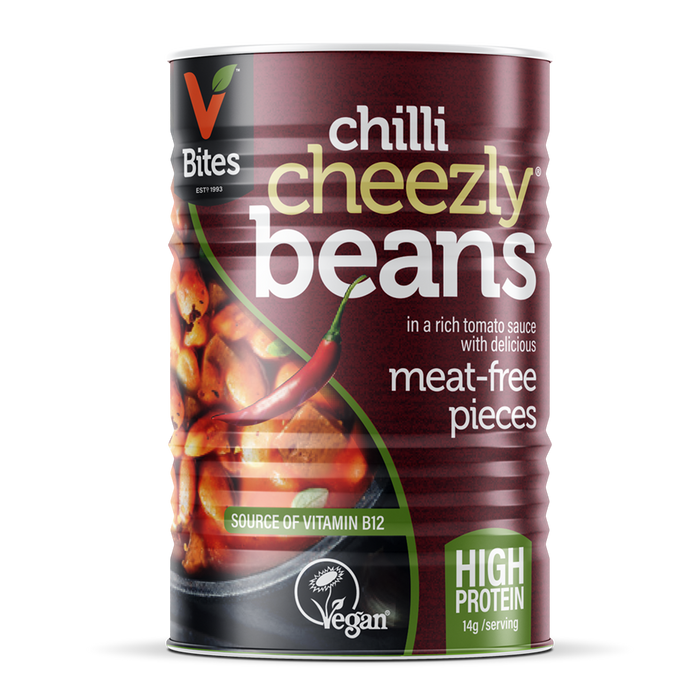 VBites - Redwood Chili Cheezly Baked Beans & High Protein Pieces 400g