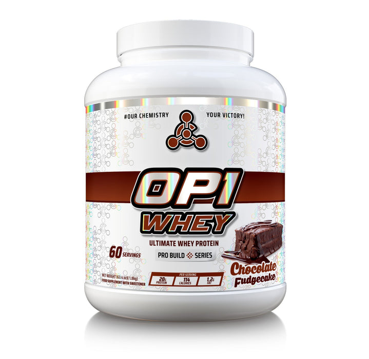 Chemical Warfare OP1 Whey Protein 1.8kg Chocolate Fudge Cake