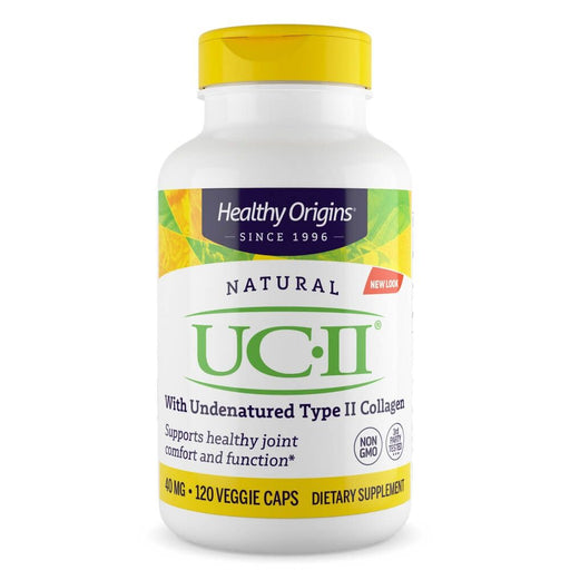 Healthy Origins UC II, Undenatured Type II Collagen 40mg 120 Veggie Capsules | Premium Supplements at HealthPharm.co.uk