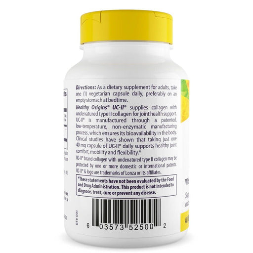 Healthy Origins UC II, Undenatured Type II Collagen 40mg 60 Capsules | Premium Supplements at HealthPharm.co.uk