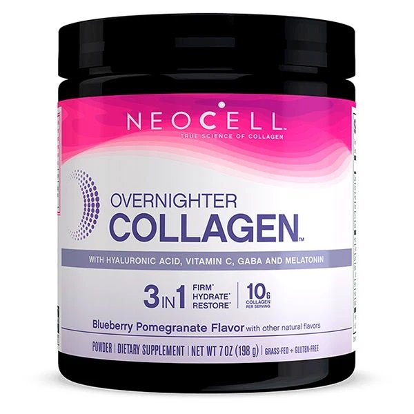 NeoCell Overnighter Collagen, Blueberry Pomegranate - 198g