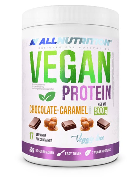 Allnutrition Vegan Protein, Chocolate Caramel - 500g