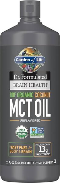 Garden of Life Dr. Formulated Organic Brain Health MCT Oil - 946 ml.