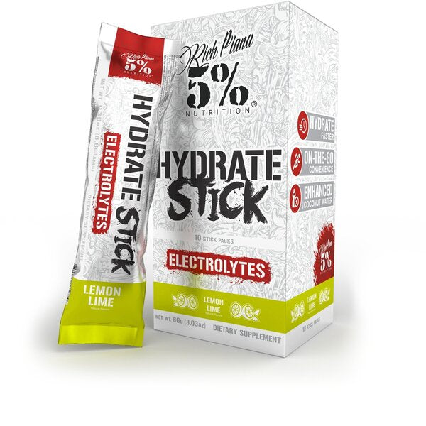 5% Nutrition Hydrate - Legendary Series Stick Packs, Lemon Lime - 10 x 9g
