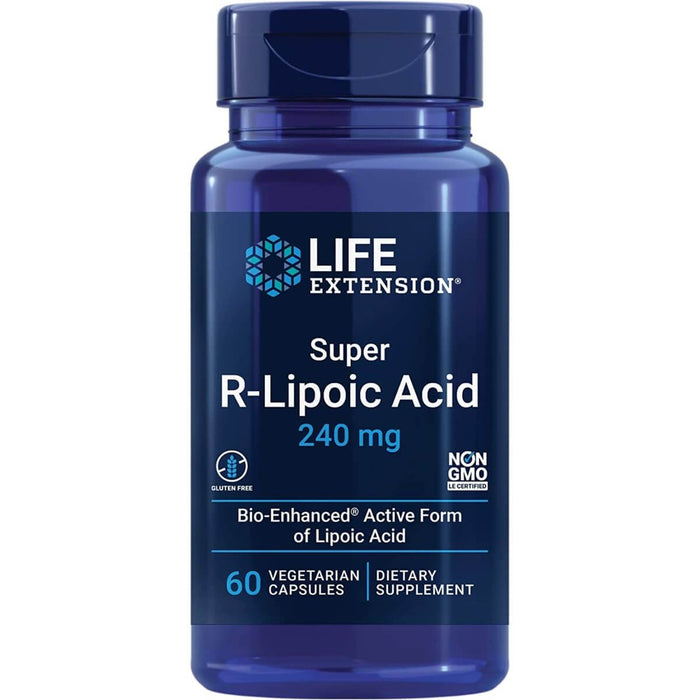 Life Extension Super R-Lipoic Acid 240 mg 60 Vegetarian Capsules | Premium Supplements at HealthPharm.co.uk