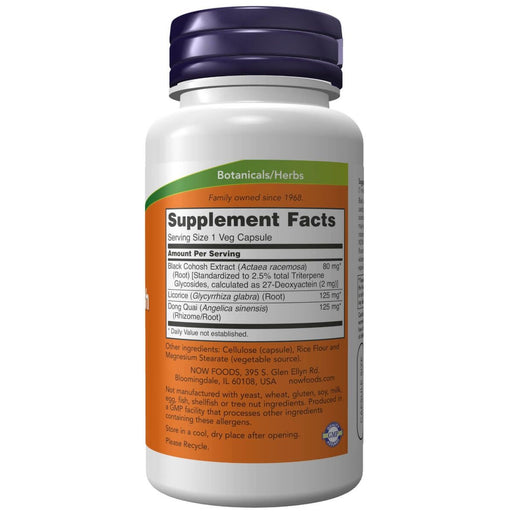 NOW Foods Black Cohosh Root 80 mg 90 Veg Capsules | Premium Supplements at HealthPharm.co.uk