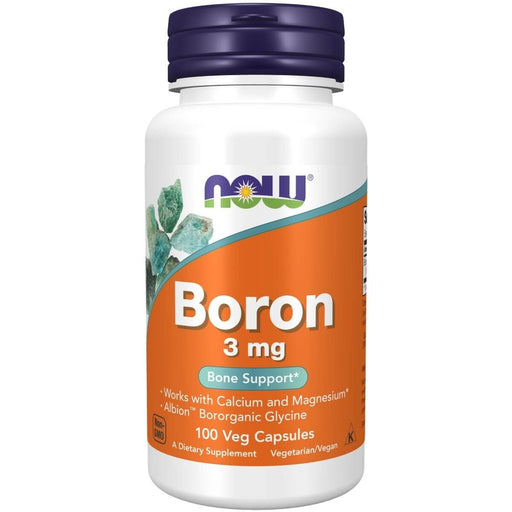 NOW Foods Boron 3 mg 100 Veg Capsules | Premium Supplements at HealthPharm.co.uk
