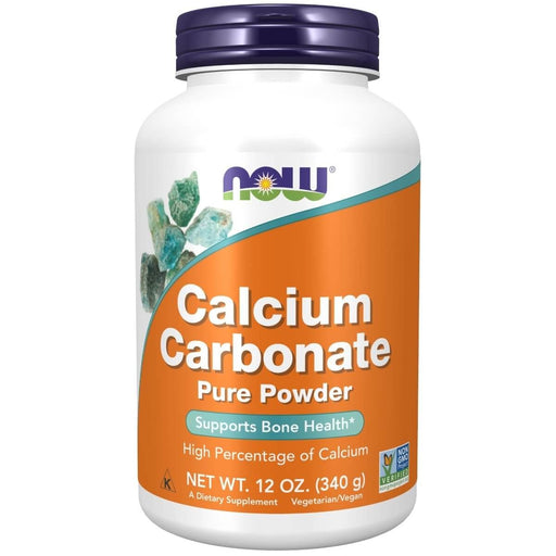 NOW Foods Calcium Carbonate Pure Powder 12oz (340G) | Premium Supplements at HealthPharm.co.uk