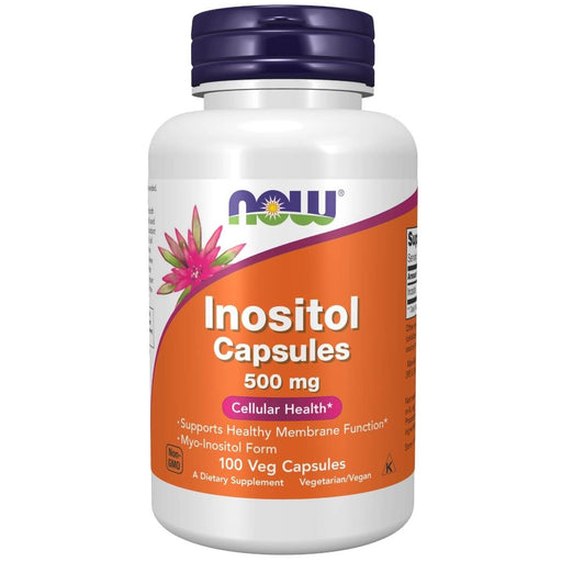 NOW Foods Inositol 500mg 100 Veg Capsules | Premium Supplements at HealthPharm.co.uk