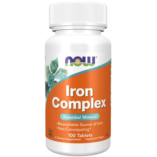 NOW Foods Iron Complex 100 Tablets | Premium Supplements at HealthPharm.co.uk