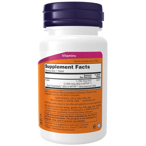 NOW Foods Methyl Folate 1,000mcg 90 Tablets | Premium Supplements at HealthPharm.co.uk