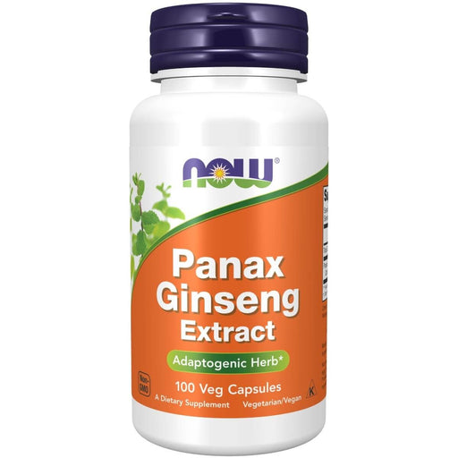 NOW Foods Panax Ginseng Extract 500 mg 100 Veg Capsules | Premium Supplements at HealthPharm.co.uk