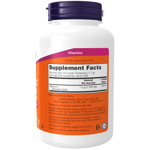 NOW Foods Vitamin C Crystals 8oz (227g) | Premium Supplements at HealthPharm.co.uk