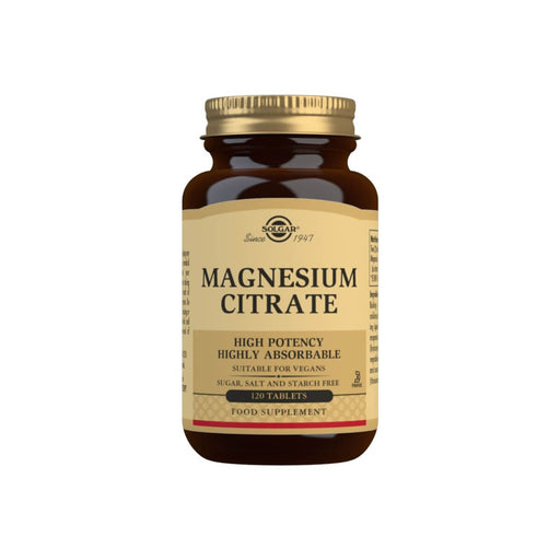 Solgar Magnesium Citrate Tablets Pack of 120 | Premium Supplements at HealthPharm.co.uk