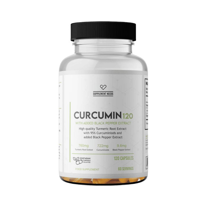 Supplement Needs Curcumin & Black Pepper Extract 120 Caps 