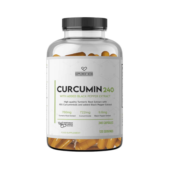 Supplement Needs Curcumin & Black Pepper Extract 240 Caps 