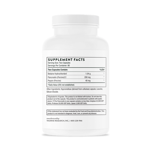 Thorne Research B.P.P. Digestive Enzymes 180 Capsules | Premium Supplements at HealthPharm.co.uk