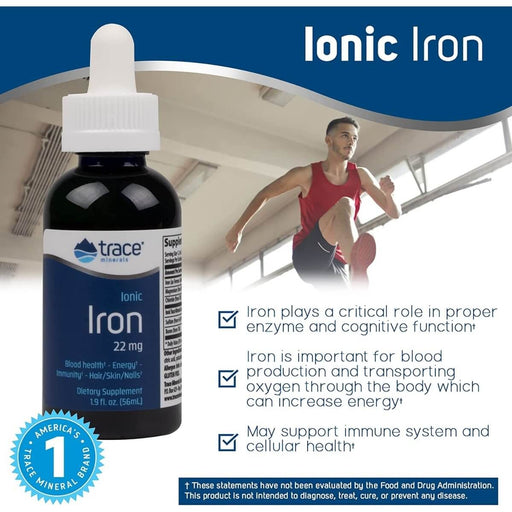 Trace Minerals Liquid Ionic Iron (22 mg) 1.90 oz | Premium Supplements at HealthPharm.co.uk