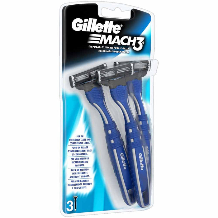 Gillette Mach 3 Men's Disposable Razor 3 pack Gillette