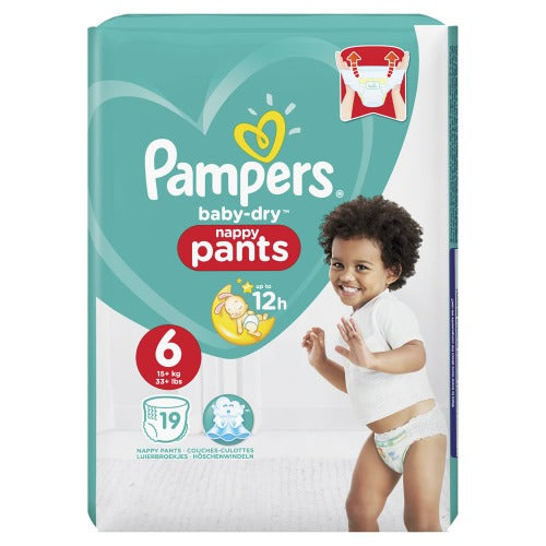 Pampers Baby-Dry Pants Size 6 Carry Pack | 19 Nappies