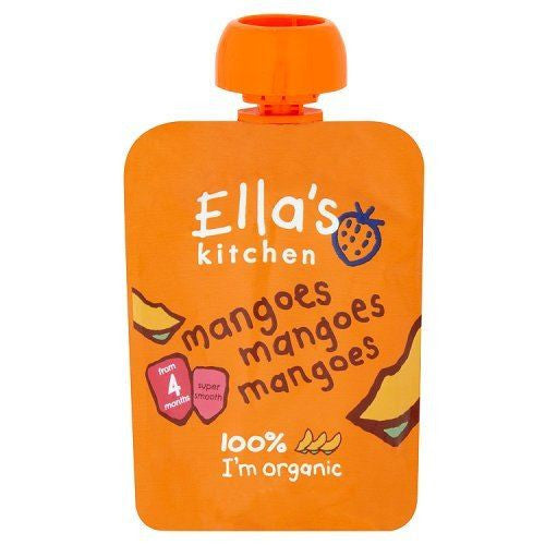 Ella's Kitchen Mangoes Mangoes Mangoes Stage 1 from 4 Months 70gElla's Kitchen Mangoes Mangoes Mangoes Stage 1 from 4 Months 70g