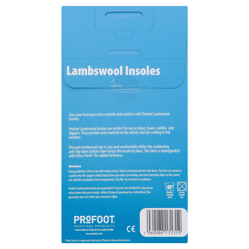 Profoot Lambswool Insoles Unisex 1 Pair Profoot