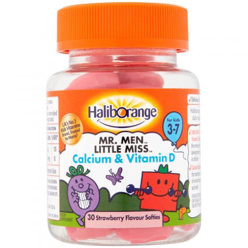 Haliborange Mr. Men Little Miss Calcium & Vitamin 30 Strawberry Softies