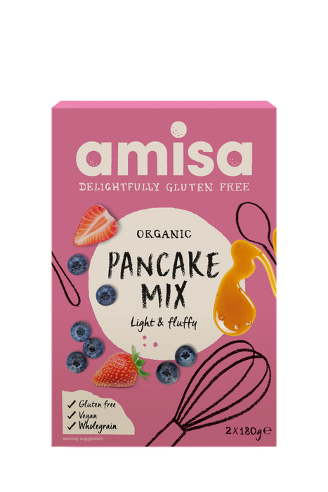 Amisa Organic Gluten Free Pancake Mix 2 x 180g