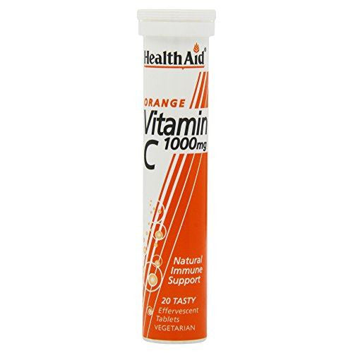 HealthAid Vitamin C 1000mg - Effervescent (Orange Flavour) 20 Tablets