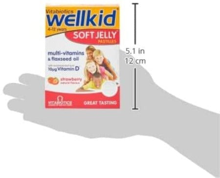 Vitabiotics Wellkid Soft Jelly Strawberry - 30 Pastilles 4-12 Years