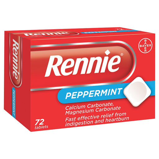 Rennie Peppermint 72 Tablets Rennie