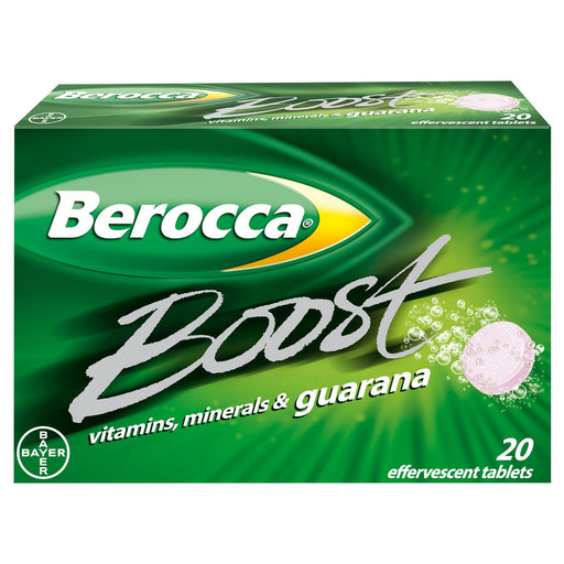 Berocca Boost Vitamins, Minerals & Guarana 20 Effervescent Tablets