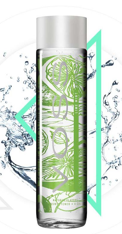 Voss Water Lime Mint Sparkling Water Glass Bottle 375ml