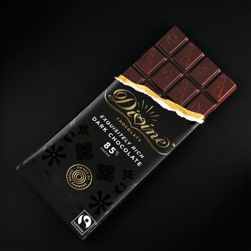 Divine Chocolate 85% Dark Chocolate Bar 100g
