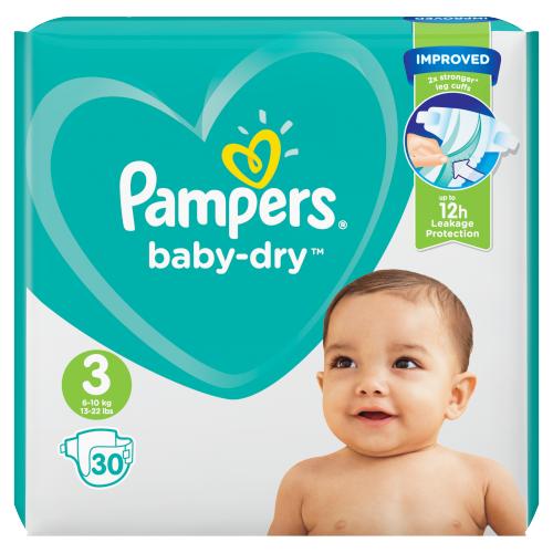 Pampers Baby Dry Nappies Size 3 | 30 Pack