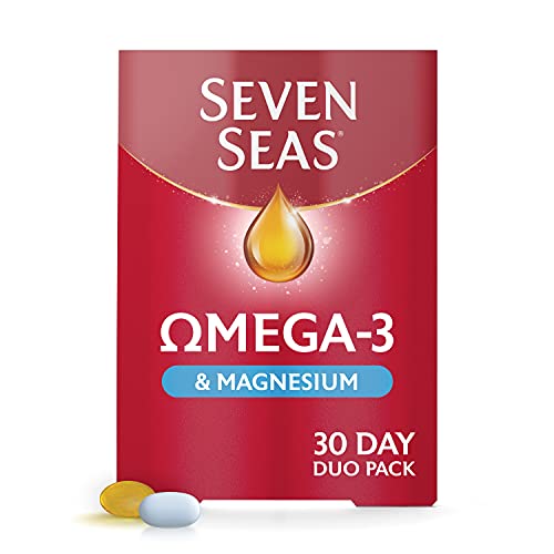 Seven Seas Omega-3 Fish Oil & Magnesium with EPA, For Whole Body Health, Duo pack: 30 capsules + 30 tablets, 1 month supply