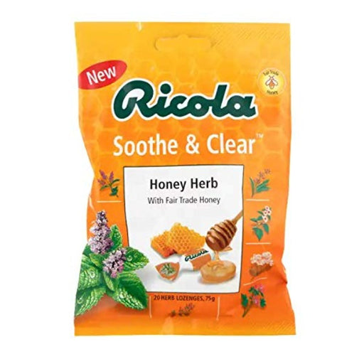 Ricola Soothe and Clear Honey Herb Lozenges 75g