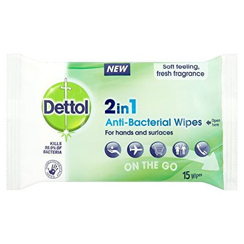 Dettol On the Go 2 in 1 Antibacterial 15 Wipes