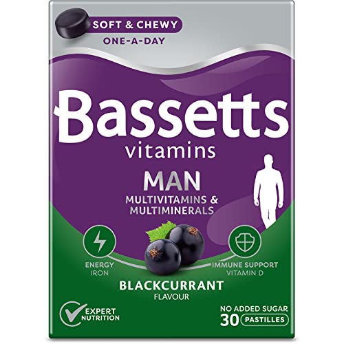 Bassett's Vitamins Man Multi-Vitamins & Multi-Minerals Blackcurrant Flavour