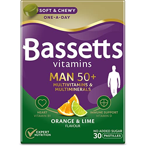 Bassett's Vitamins Man 50+ Multi-Vitamins & Multi-Minerals Orange & Lime Flavour